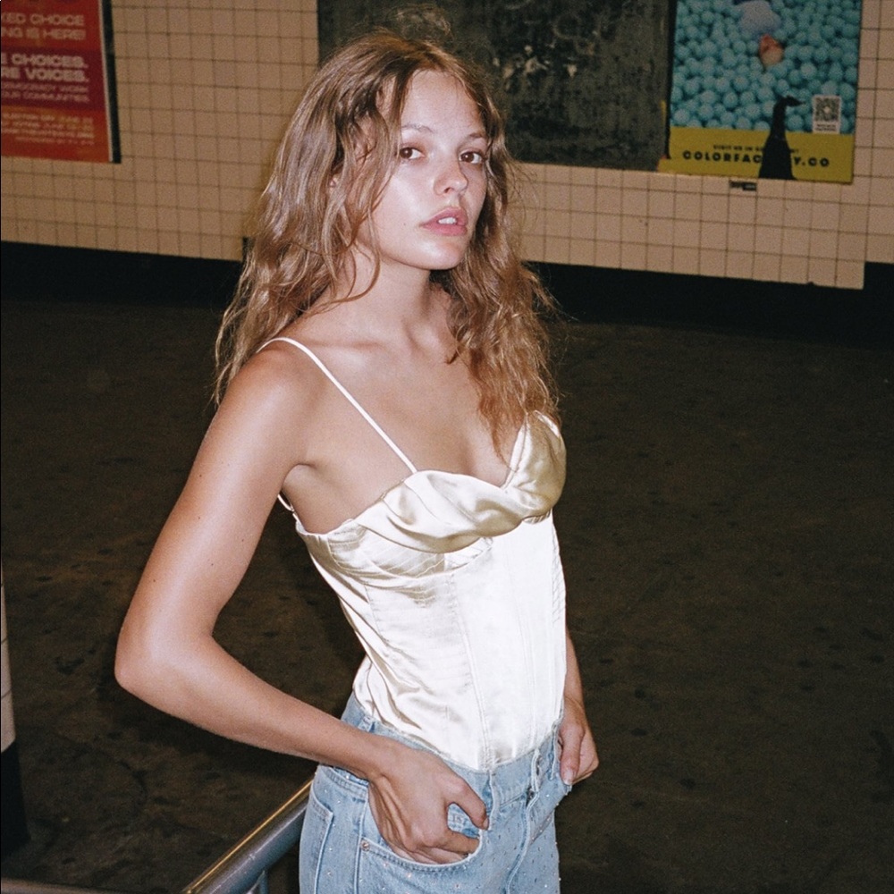 Zara Bustier satin body suit